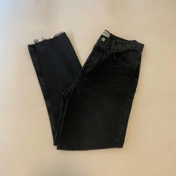 90's Pinch Waist Jeans AGOLDE in Black Distressed - size 29 - Picture 7 of 12